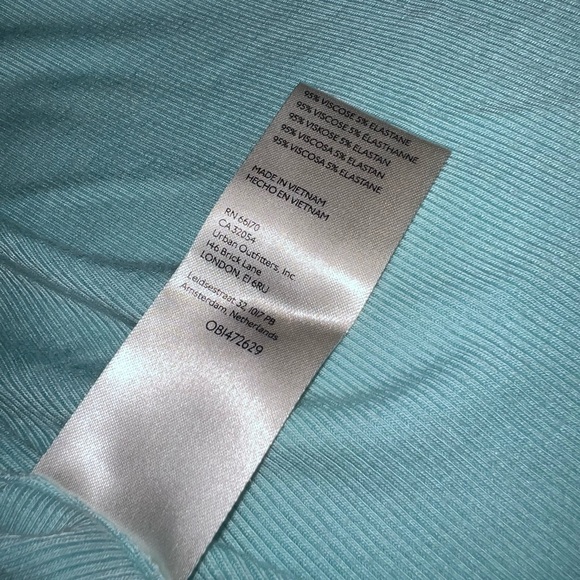 Free People Rock Your World Strappy Tank Top Washed Aqua Sz XL - Picture 4 of 4